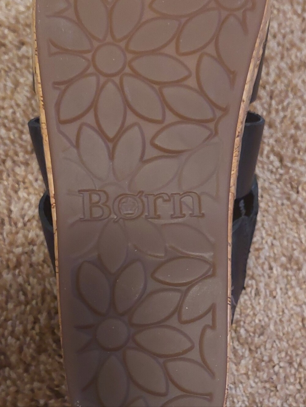 BORN Luna Cork Wedge Comfort Slide Sandal - Picture 8 of 13